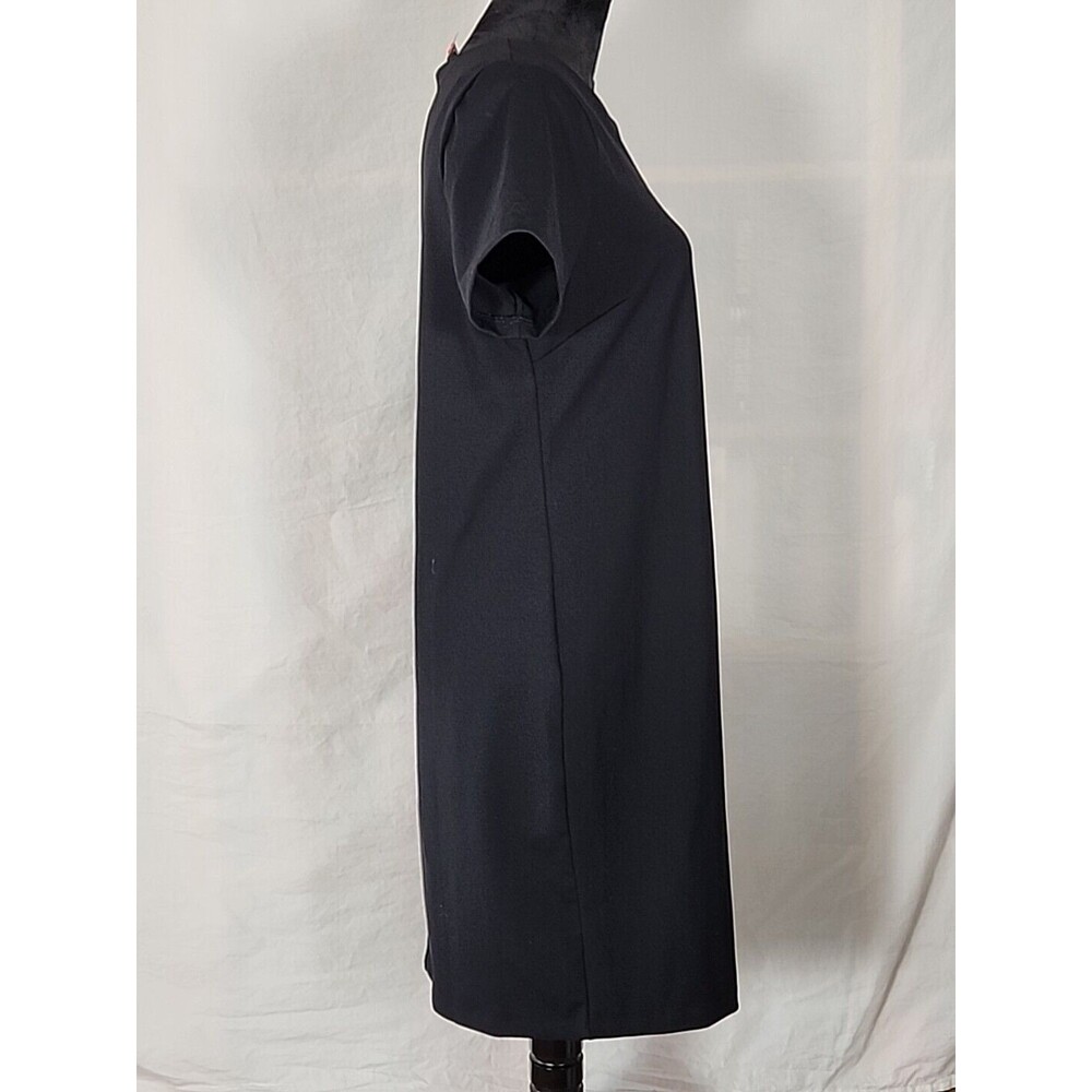 Tahari Judianne Round-Neck Short Sleeve Sheath Dress Women's 10 Black NWT - Picture 5 of 11